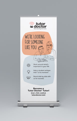 Tutor Recruitment Banner Stand Vs. 3